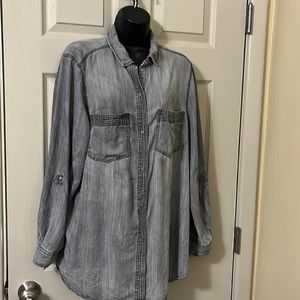 Washed look soft blouse